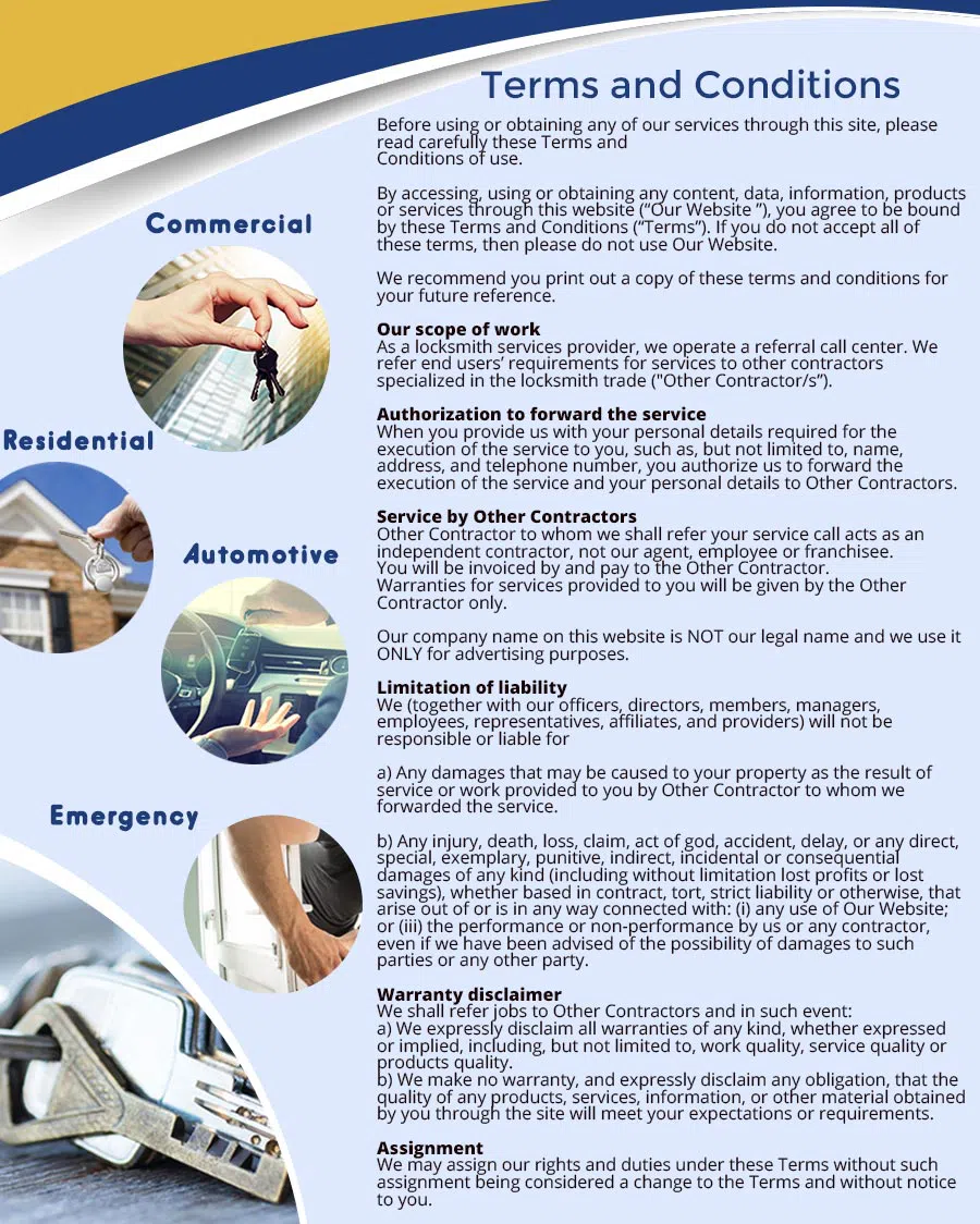 City Locksmith Store Hutchins, TX 214-775-9225 - terms-ls